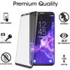 imageamFilm 2 Pack Glass Screen Protector for Samsung Galaxy S9 Plus 3D Curved Tempered Glass Dot Matrix with Easy Installation Tray Case Friendly Black