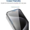 imageamFilm 2 Pack Magnetic OneTouch for iPhone 16eiPhone 14iPhone 1313 Pro 61quot Screen Protector Eco Friendly Indestructible 9H Tempered Glass 15 seconds AutoAlignment ampamp Ultra Fast Installation15P61