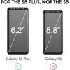 imageamFilm 2 pack Glass Screen Protector for Samsung Galaxy S8 Plus 3D Curved Tempered Glass Dot Matrix with Easy Installation Tray Case Friendly Black
