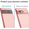 imageamFilm 31 Pack 3 Pack Tempered Glass Screen Protector for Google Pixel 7a with 1 Pack Camera Lens Protector 033mm Thickness HD Clear AntiScratch BubblesFree