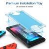 imageamFilm AutoAlignment OneTouch for Nintendo Switch OLED 70quot 2021 Matte Screen Protector Tempered Glass 30 seconds Installation Bubble Free Anti Glare Touch Sensitive Matte Finish 2 PackClear