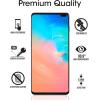imageamFilm Glass Screen Protector for Galaxy S10 Plus Not Compatible with the Fingerprint Scanner Tempered Glass Dot Matrix with Easy Installation Tray