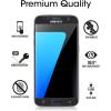 imageamFilm Glass Screen Protector for Galaxy S7 Tempered Glass Dot Matrix 3D Curved with Black Border