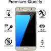 imageamFilm Glass Screen Protector for Galaxy S7 Tempered Glass Dot Matrix 3D Curved with Gold Border