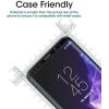 imageamFilm Glass Screen Protector for Galaxy S9 Samsung Galaxy S9 3D Curved Tempered Glass Dot Matrix with Easy Installation Tray Case Friendly Black Microfiber 1 Pack