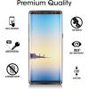 imageamFilm Glass Screen Protector for Samsung Galaxy Note 8 Full Screen Coverage 3D Curved Tempered Glass Dot Matrix with Easy Installation Tray Black