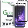 imageamFilm 2 Pack Glass Screen Protector for Samsung Galaxy S9 3D Curved Tempered Glass Dot Matrix with Easy Installation Tray Case Friendly Black