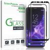 imageamFilm 2 Pack Glass Screen Protector for Samsung Galaxy S9 Plus 3D Curved Tempered Glass Dot Matrix with Easy Installation Tray Case Friendly Black