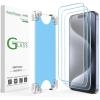imageamFilm 2 Pack Magnetic OneTouch for iPhone 16eiPhone 14iPhone 1313 Pro 61quot Screen Protector Eco Friendly Indestructible 9H Tempered Glass 15 seconds AutoAlignment ampamp Ultra Fast Installation15P67
