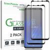 imageamFilm 2 pack Glass Screen Protector for Samsung Galaxy S8 Plus 3D Curved Tempered Glass Dot Matrix with Easy Installation Tray Case Friendly Black