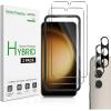 imageamFilm 22 Pack Hybrid Film Screen Protector for Samsung Galaxy S23S23 Plus 66 Inch 100 Fingerprint ID Compatible with Tempered Glass Camera Lens Protector and Easy Installation Tray