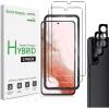 imageamFilm Hybrid Screen Protector for Samsung Galaxy S22 Plus 5g 66 inch Samsung Galaxy S22  5g 66 inch Fingerprint Compatible Camera Lens Protector HD Clear Thermoplastic Elastomers 2 Pack