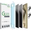 imageamFilm OneTouch Privacy Screen Protector for Samsung Galaxy S24 Ultra 68  Camera Lens Protector Tempered Glass 30 Seconds AutoAlignment Tech Bubble Free 28 Privacy Protection 22 Pack