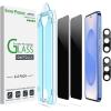 imageamFilm Privacy Screen Protector Samsung Galaxy S22 5g 61 inch with 2 Pack Camera Lens Protector Anti Spy Fingerprint ID Compatible Easy to Installation Hybird 22 PackS2562