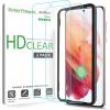 imageamFilm Screen Protector for Samsung Galaxy S21 5G 62 inch 2021 Fingerprint ID Compatible HD Clear Scratch Resistant Hybrid with Easy Installation Tray Polyethylene Terephthalate 2 Pack
