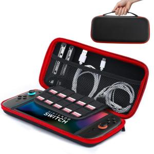 imageamCase Carrying Case for Nintendo Switch 2 79 2025  Protective Hard Shell Portable Travel Carrying Case Pouch for Switch Console and Accessories BlackRed