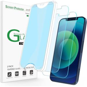 imageamFilm 2Pack OneTouch iPhone 12 Mini 54quot 2020 Screen Protector 9H Hardness Tempered Glass Easiest Installation Bubble Free and Case Friendly