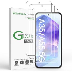 imageamFilm 3 Pack Screen Protector for Samsung Galaxy A35A55 5G 20249H Hardness Tempered GlassAnti ScratchBubble FreeEasy InstallationA5566 inch