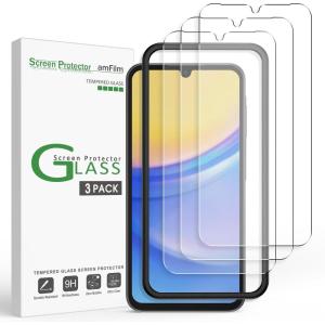 imageamFilm 3 Pack Tempered Glass Screen Protector Compatible with Samsung Galaxy A16 5G 67quot with Easy Installation Kit Case Friendly BubblesFreeA1565