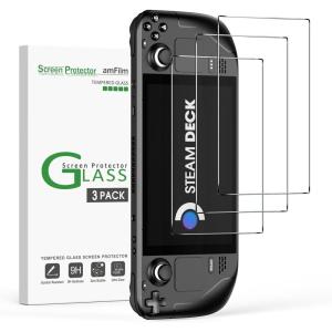 imageamFilm 3 Pack for Steam DeckSteam Deck OLED Screen Protector Tempered Glass Designed for Stream Steam Deck Accessories 2021 ampamp 2022Steam Deck OLED 2023 2024