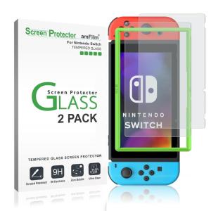 imageamFilm AntiGlare Matte Tempered Glass Screen Protector for Nintendo Switch 62quot 2017 2Pack