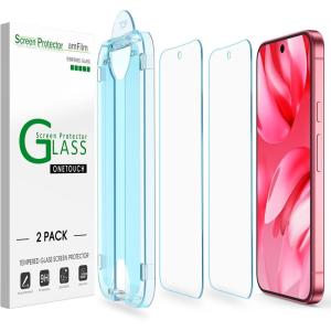 imageamFilm AutoAlignment OneTouch for Google Pixel 9a 63quot Screen Protector 2025 Tempered Glass 30 Seconds Installation Bubble Free Case Friendly AntiScratch 2 PackPixel 9a63