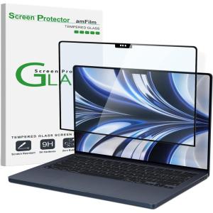 imageamFilm Designed for MacBook Air 15Inch M4 ChipM3 ChipM2 Chip 20232025 Released Tempered Glass Screen Protector Zero Bubbles9H Hardness AntiScratch AntiFingerprint 1 Pack136 inch
