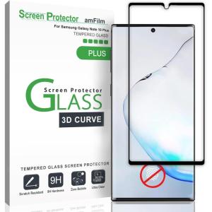 imageamFilm Glass Screen Protector for Galaxy Note 10 Plus Note 10 2019 Tempered Glass Dot Matrix with Easy Installation Tray Not Compatible with the Fingerprint Scanner