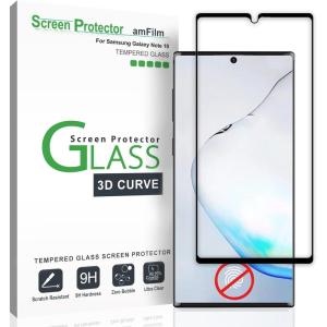 imageamFilm Glass Screen Protector for Galaxy Note 10 Tempered Glass 2019 Dot Matrix with Easy Installation Tray Not Compatible with The Fingerprint Scanner