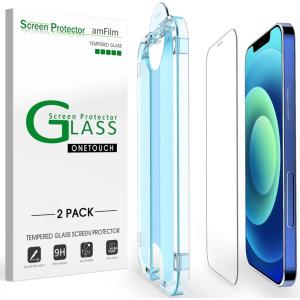 imageamFilm OneTouch Glass Screen Protector for iPhone 11 Pro 58quot with Easy Installation Kit Tempered Glass 2 PackIPH1212 Pro61