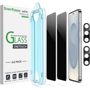 imageamFilm Privacy Screen Protector Samsung Galaxy S22 5g 61 inch with 2 Pack Camera Lens Protector Anti Spy Fingerprint ID Compatible Easy to Installation Hybird 22 PackS25P67
