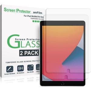 imageamFilm Screen Protector for New iPad 9  iPad 8  iPad 7 Apple Pencil Compatible Tempered Glass 2 Pack