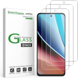 imageamFilm Tempered Glass Screen Protector for Motorola Moto G Stylus 4G 5G 2023 with Easy Installation Handles HD Clear AntiScratch BubbleFree Pack of 3ST2365