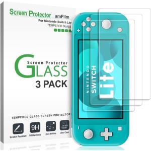 imageamFilm Tempered Glass Screen Protector for Nintendo Switch Lite 55 2019 3 PackSWTCHL55