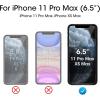 imageamFilm 3 Pack Glass Screen Protector for iPhone 11 Pro MaxiPhone XS Max 65quot Display With Easy Installation Tray