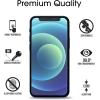 imageamFilm Heavy Duty Screen Protector Glass for iPhone 12 Mini 2020 54quot Display Tough Glass  Padded Edges to CushionAbsorb Impact