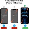 imageamFilm Magnetic OneTouch 3 Pack Compatible with iPhone 12 Pro Max 67quot Screen Protector Tempered Glass Accessories Premium Easiest Installation Kit 9H Case Friendly