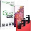 imageamFilm Tempered Glass Screen Protector and Camera Lens Protector for Samsung Galaxy S20 FEFan Edition 5G 2020 65 with Easy Installation Handles HD Clear AntiScratch BubblesFree Pack of 32