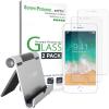 imageamFilm iPhone 876S6 Glass Screen Protector and TechMatte MultiAngle Aluminum Stand