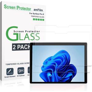imageamFilm 2 Pack Tempered Glass Screen Protector Compatible with Microsoft Surface Pro 11 2024Surface Pro 10Surface Pro 9 2022Surface Pro8 2021 and Surface Pro X13 inch Case Friendly