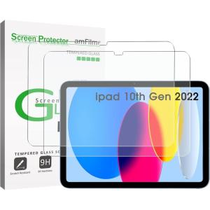imageamFilm 2Pack Glass Screen Protector for iPad 11th A16 2025 11 Inch  10th Generation 2022 109 Inch 9H Tempered Glass Screen Protector Ultra Sensitive Face ID ampamp Apple Pencil Compatible