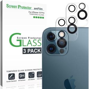 imageamFilm Camera Protector for iPhone 12 Pro Rear Facing Camera Screen Protector 3 Pack