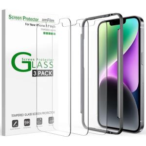 imageamFilm Glass Screen Protector Compatible with iPhone 13 Pro Max iPhone 14 Plus with Easy Installation Tray  Case Friendly Tempered Glass 3 Pack