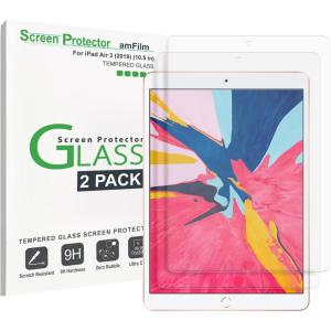 imageamFilm Glass Screen Protector for iPad Air 3 iPad Pro 105quot 2017 Apple Pencil Compatible Tempered Glass 2 PackiPad Pro105
