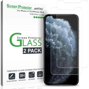 imageamFilm Glass Screen Protector for iPhone 11 Pro XS X 2 Pack Tempered Glass
