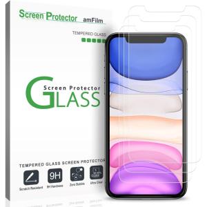 imageamFilm Screen Protector Glass for iPhone XR Apple iPhone XR display With Easy Installation Tray Tempered Glass 3 Pack