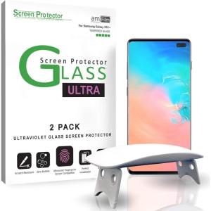 imageamFilm Ultra Glass Screen Protector for Galaxy S10 Plus Tempered Glass 2 Pack