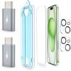 imageamFilm 2 Pack Lightning to USBC Adapter OneTouch 22 Pack for iPhone 15 Plus 67quot Screen Protector Tempered Glass with Camera Lens Protector