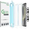 imageamFilm AutoAlignment OneTouch for Samsung Galaxy S25 FE 67 Screen Protector  Camera Lens ProtectorTempered Glass 30 seconds Installation Bubble Free Case Friendly AntiScratch 22 PackS2462