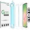 imageamFilm AutoAlignment OneTouch for Samsung Galaxy S25 FE 67 Screen Protector  Camera Lens ProtectorTempered Glass 30 seconds Installation Bubble Free Case Friendly AntiScratch 22 PackA5667